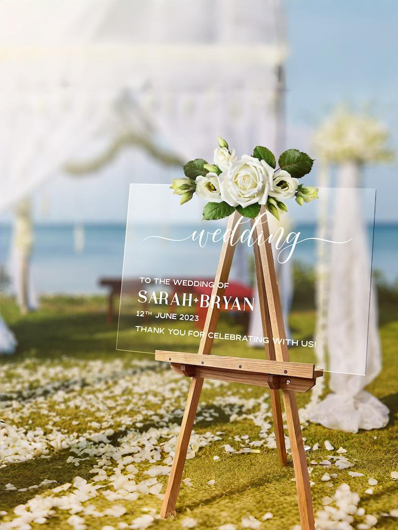 Customizable Acrylic Wedding Welcome Sign
